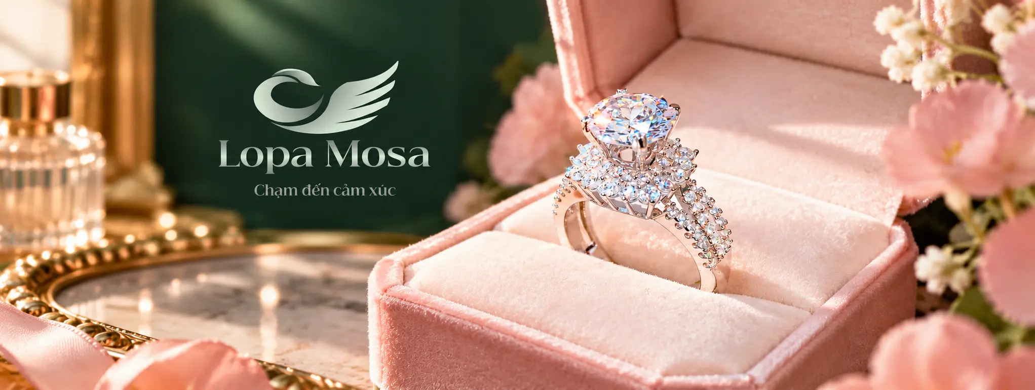 Nhẫn full Moissanite