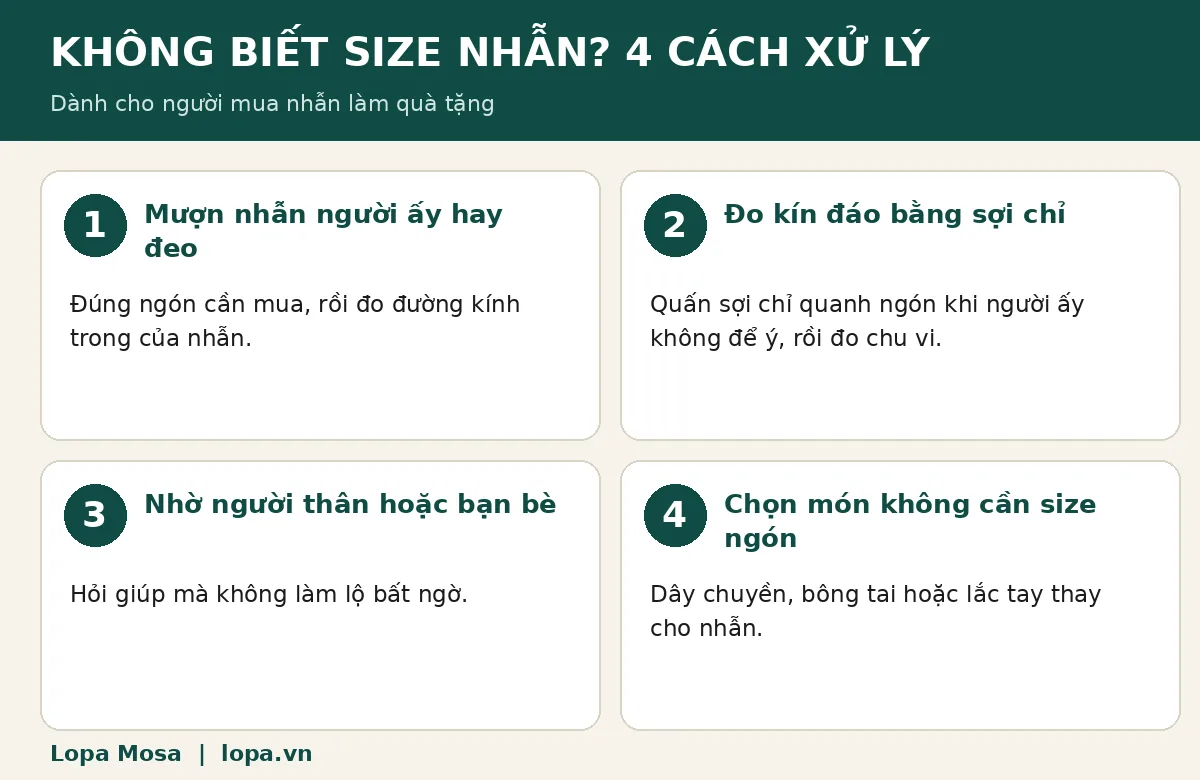 4 cách biết size nhẫn khi mua làm quà tặng